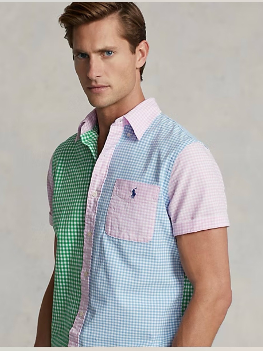 Polo Ralph Lauren Classic Fit Men’s XL Short Sleeve Gingham Buttondown Fun Mix